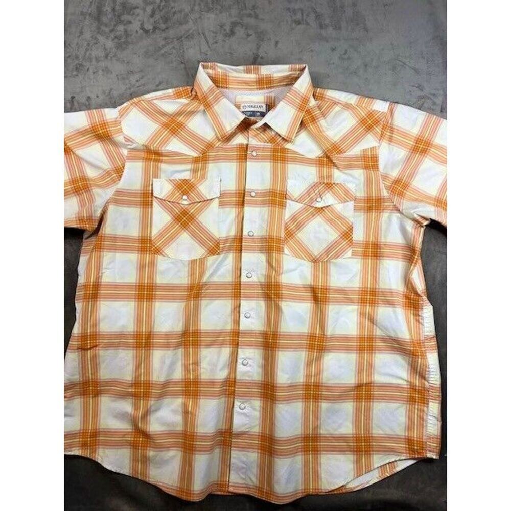 Magellan Fish Gear Fishing Shirt 3XL ORANGE Laguna Madre Hiking Vented Outdoor‎